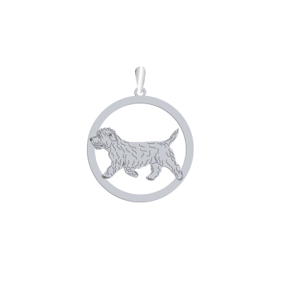 Silver Irish glen of imaal terrier engraved pendant - MEJK Jewellery