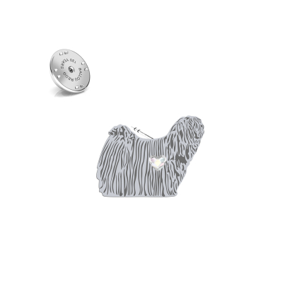 Silver Puli pin with a heart - MEJK Jewellery