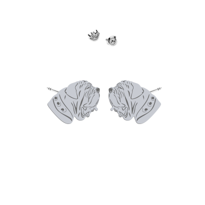 Silver Neapolitan Mastiff earrings - MEJK Jewellery