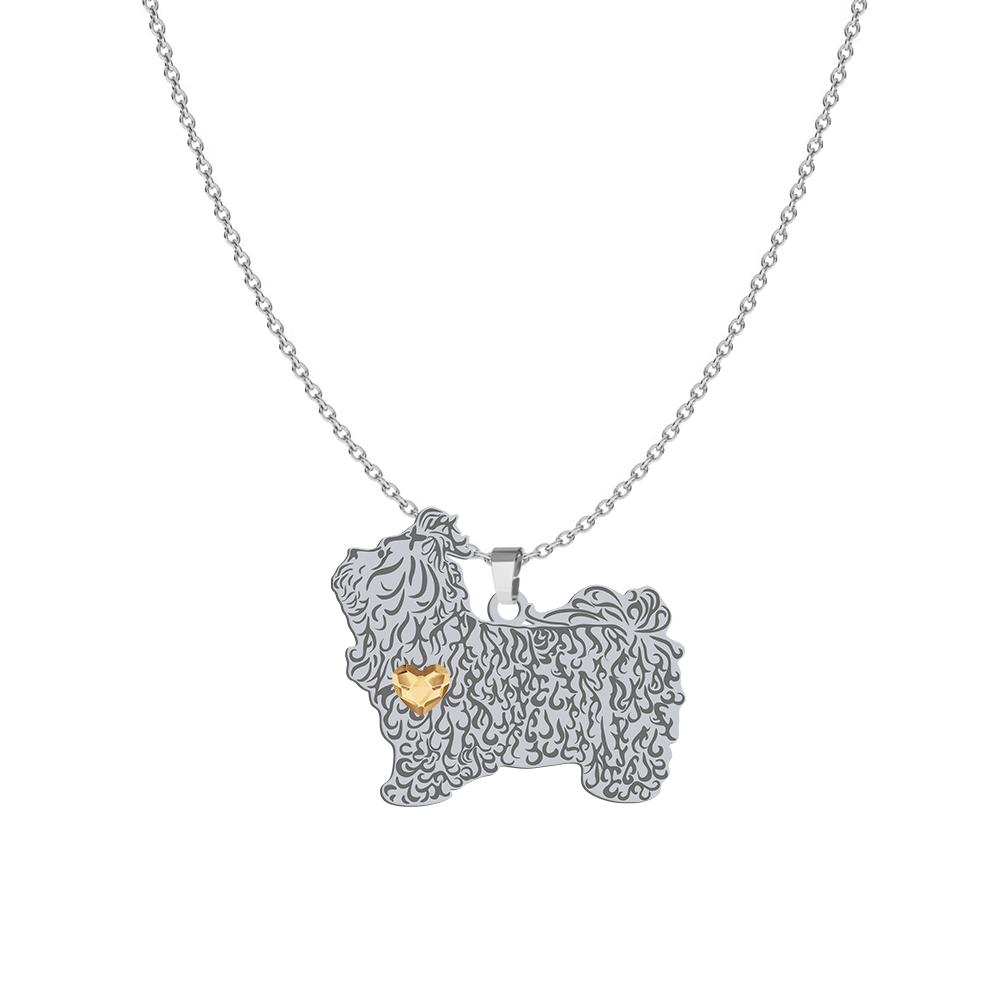Silver Russian Tsvetnaya Bolonka necklace, FREE ENGRAVING - MEJK Jewellery