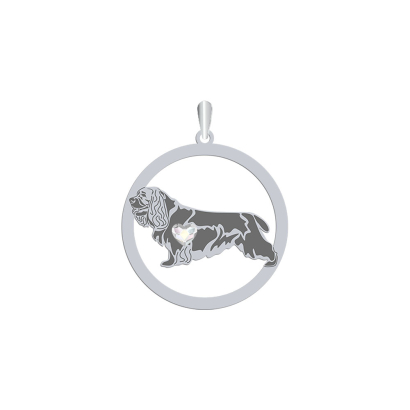 Zawieszka z psem Sussex Spaniel srebro GRAWER GRATIS - MEJK Jewellery