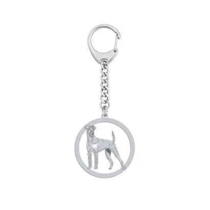 Silver Irish Terrier keyrng, FREE ENGRAVING - MEJK Jewellery