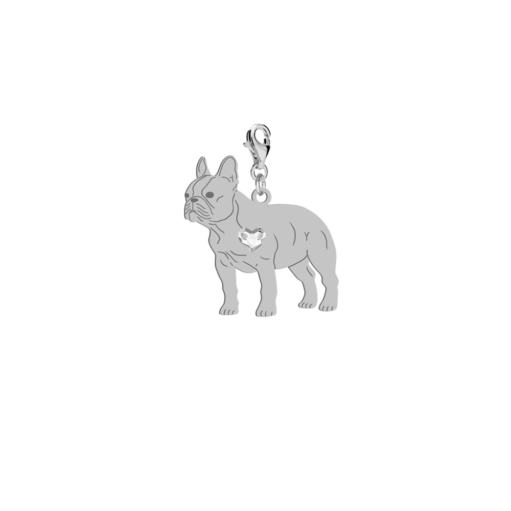 Charms z psem grawerem French Bulldog srebro - MEJK Jewellery