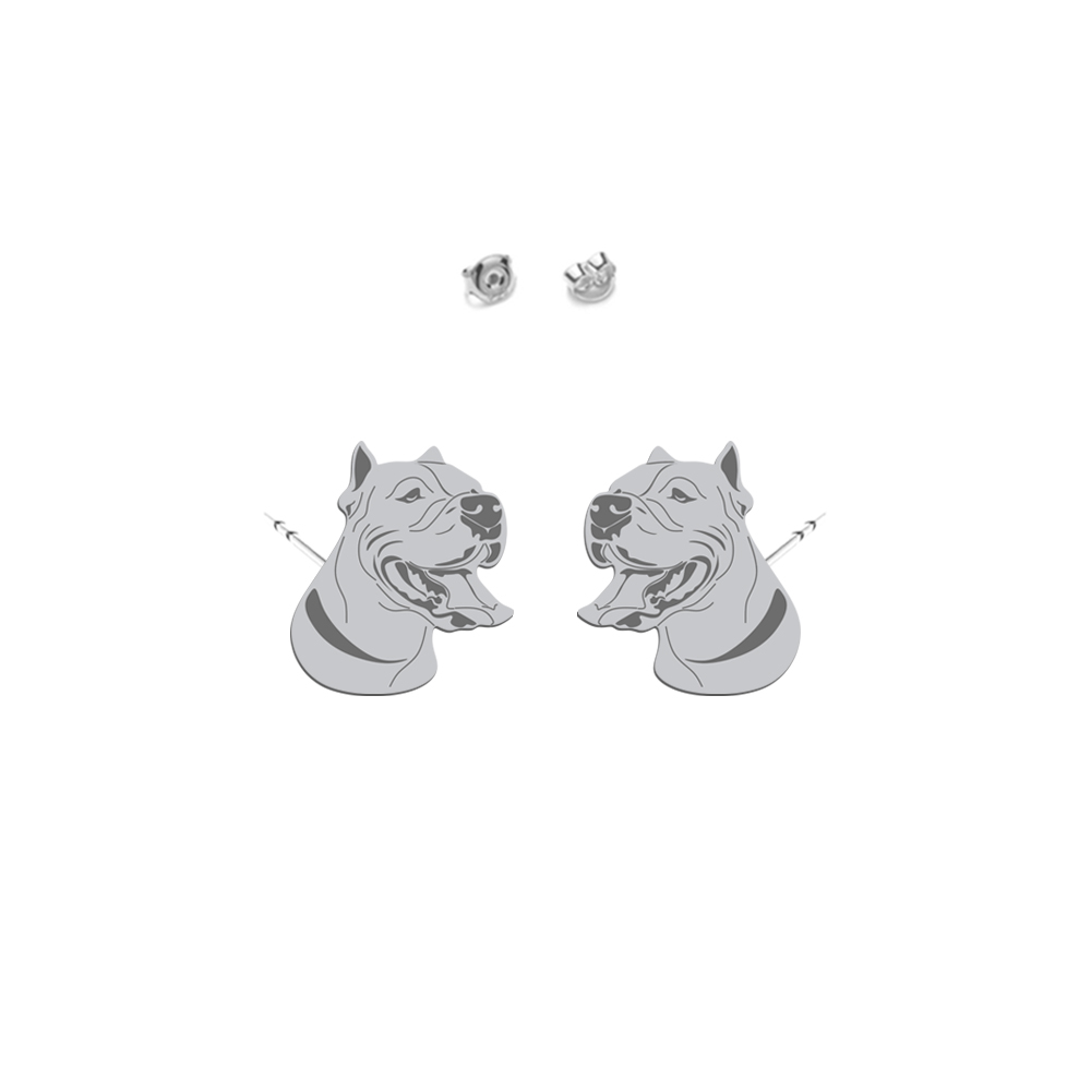 Silver Dogo Argentino earrings - MEJK Jewellery