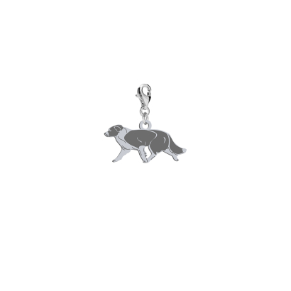 Silver Border Collie engraved charms - MEJK Jewellery