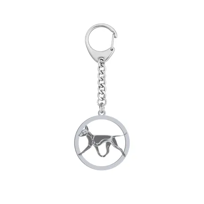 Silver Mexican Hairless keyring FREE ENGRAVING - MEJK Jewellery