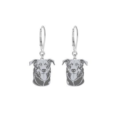 Silver Beauceron earrings, FREE ENGRAVING - MEJK Jewellery