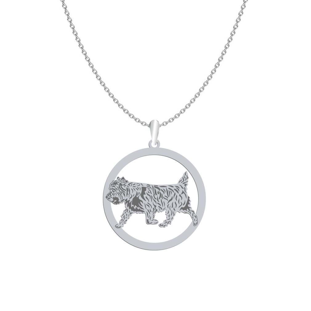 Silver Cairn Terrier necklace, FREE ENGRAVING - MEJK Jewellery