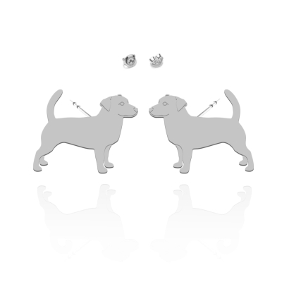 Silver Short-haired Jack Russell Terrier earrings - MEJK Jewellery