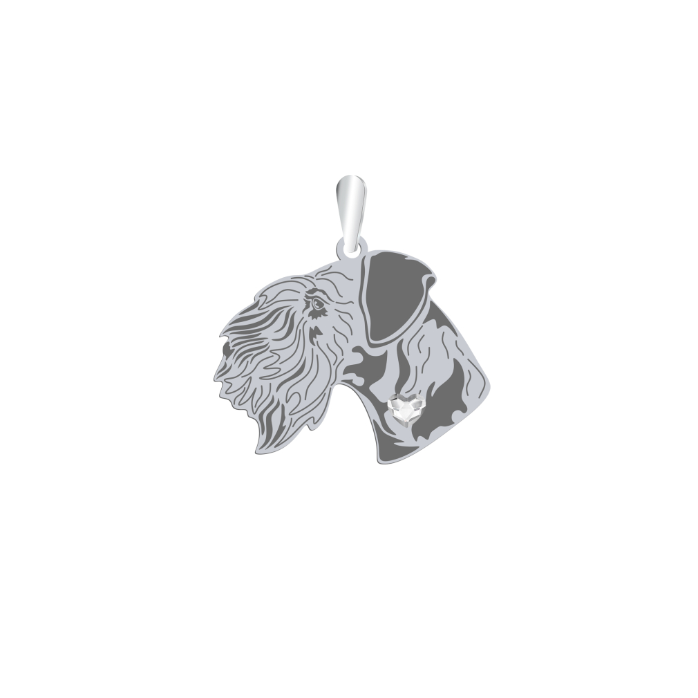 Silver Cesky Terrier engraved pendant - MEJK Jewellery