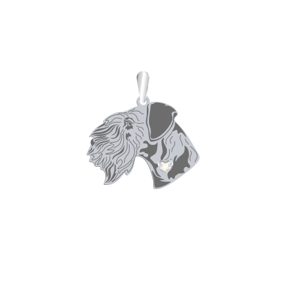 Silver Cesky Terrier engraved pendant - MEJK Jewellery