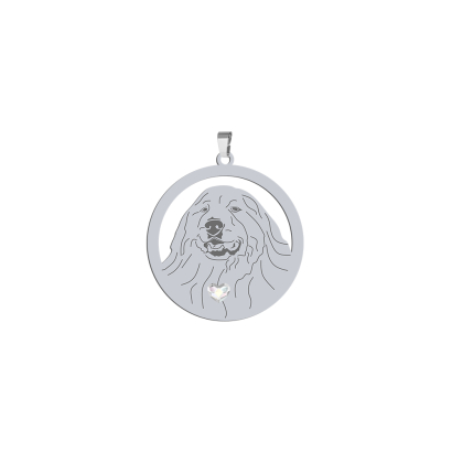 Zawieszka Pirenejski Pies Górski srebro platynowane pozłacane GRAWER GRATIS - MEJK Jewellery