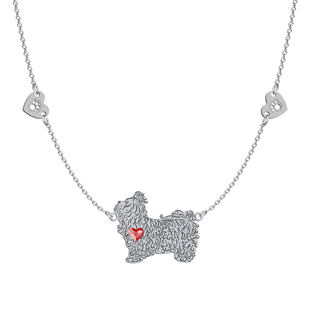 Silver Russian Tsvetnaya Bolonka engraved necklace - MEJK Jewelery
