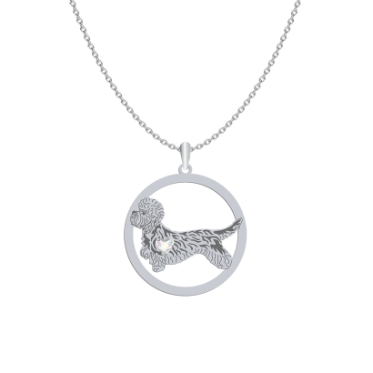 Naszyjnik z psem grawerem Dandie Dinmont Terrier srebro - MEJK Jewellery