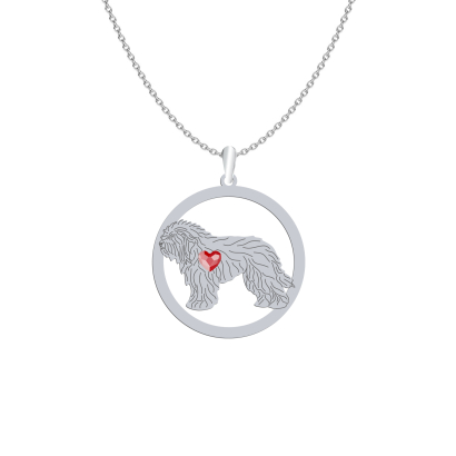 Silver ODIS engraved necklace with a heart - MEJK Jewellery
