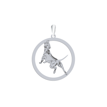 Zawieszka z rasą American Pitbull Terrier srebro GRAWER GRATIS - MEJK Jewellery