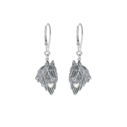 Silver Groenendael earrings, FREE ENGRAVING - MEJK Jewellery