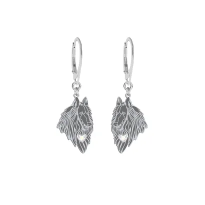Silver Groenendael earrings, FREE ENGRAVING - MEJK Jewellery