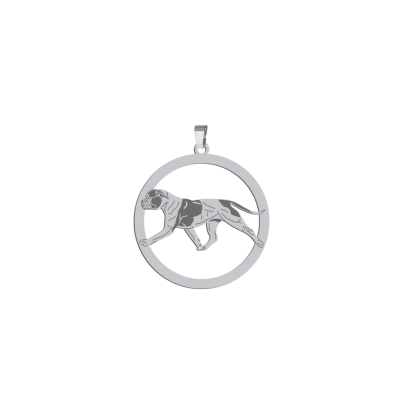 Przywieszka Bulldog Amerykański srebro  pozłacane GRAWER GRATIS - MEJK Jewellery