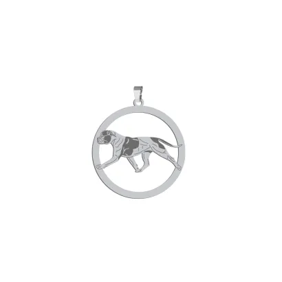 Silver American Bulldog pendant, FREE ENGRAVING - MEJK Jewellery