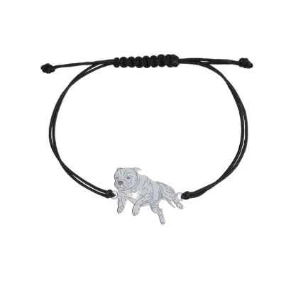 Staffordshire Bull Terrier string bracelet, FREE ENGRAVING - MEJK Jewellery
