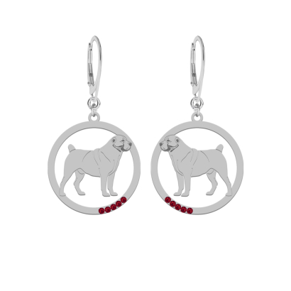 Silver Central Asian Shepherd earrings, FREE ENGRAVING - MEJK Jewellery
