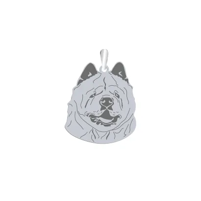   Silver Chow chow Soft pendant, FREE ENGRAVING - MEJK Jewellery