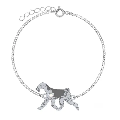 Airedale Terrier bransoletka srebro 925 Grawer Gratis- MEJK Jewellery