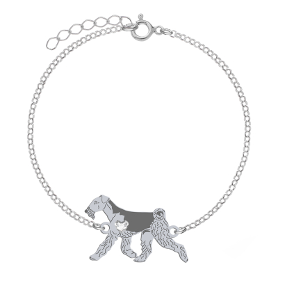 Bransoletka Airedale Terrier srebro 925 GRAWER GRATIS - MEJK Jewellery