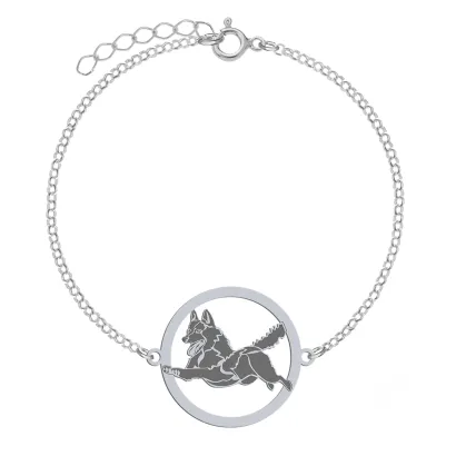 Silver Schipperke bracelet, FREE ENGRAVING - MEJK Jewellery