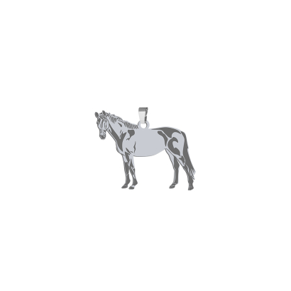 Silver Trakehner Horse pendant, FREE ENGRAVING - MEJK Jewellery