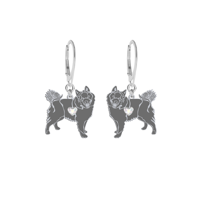 Silver Schipperke earrings, FREE ENGRAVING - MEJK Jewellery