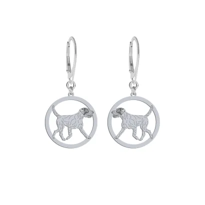 Silver Parson Russell Terrier earrings, FREE ENGRAVING - MEJK Jewellery