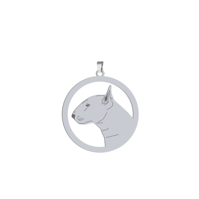 Silver Bull Terrier engraved pendant - MEJK Jewellery