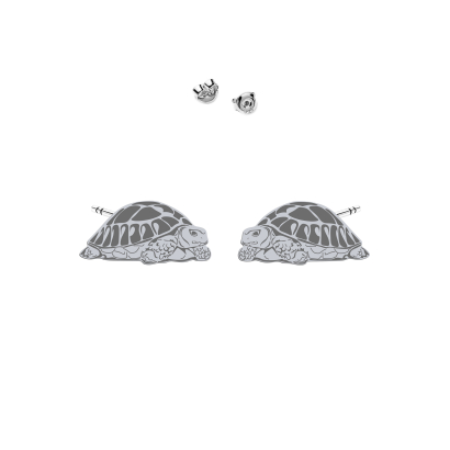 Kolczyki z Żółwiem srebro925 - MEJK Jewellery
