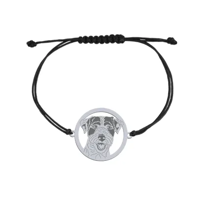 Silver Parson Russell Terrier string bracelet, FREE ENGRAVING - MEJK Jewellery