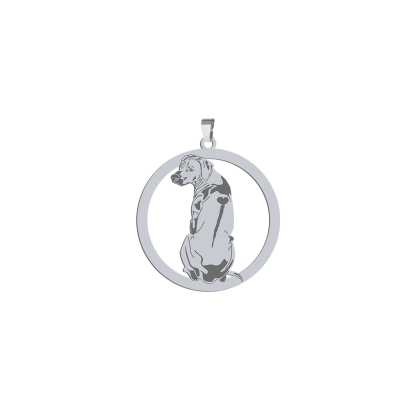 Silver Rhodesian Ridgeback pendant, FREE ENGRAVING - MEJK Jewellery