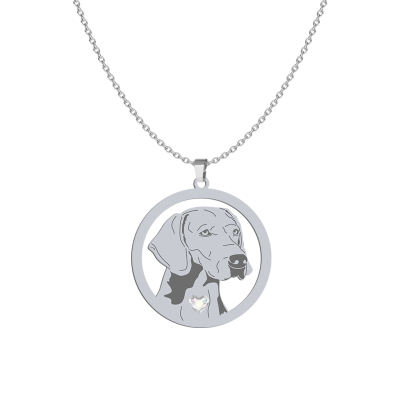 Silver Weimaraner engraved necklace - MEJK Jewellery