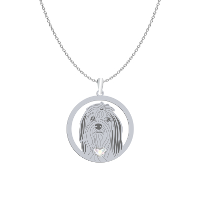 Silver Lowchen necklace, FREE ENGRAVING - MEJK Jewellery