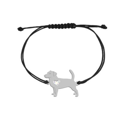 Silver Short-haired Jack Russell Terrier string bracelet, FREE ENGRAVING - MEJK Jewellery