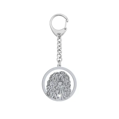 Silver Puli keyring, FREE ENGRAVING - MEJK Jewellery
