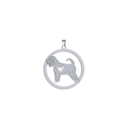 Silver Irish Soft-coated Wheaten Terrier pendant, FREE ENGRAVING - MEJK Jewellery