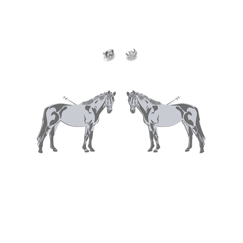 Silver Trakehner Horse earrings - MEJK Jewellery