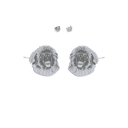 Kolczyki z psem Leonberger srebro - MEJK Jewellery