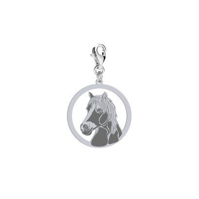 Silver Haflinger Horse charms, FREE ENGRAVING - MEJK Jewellery