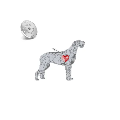 Silver  Irish Wolfhound  jewellery pin - MEJK Jewellery