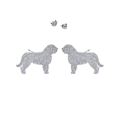 Silver Spanish Water Dog earrings - MEJK Jewellery
