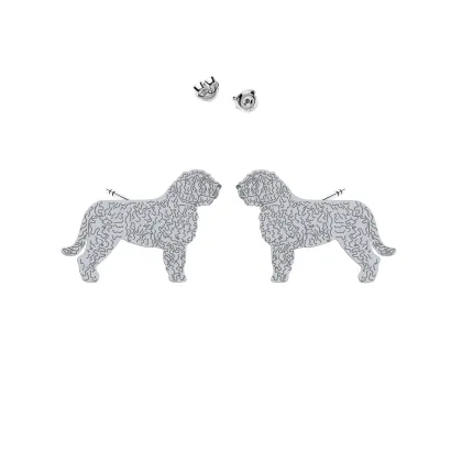 Silver Spanish Water Dog earrings - MEJK Jewellery