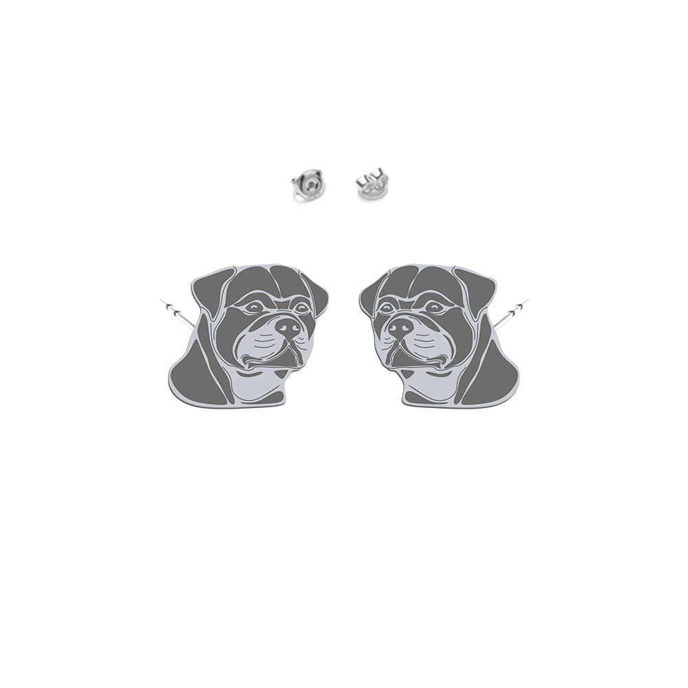 Silver Rottweiler earrings - MEJK Jewellery