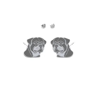 Silver Rottweiler earrings - MEJK Jewellery